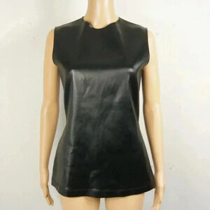 Givenchy Paris Satin Black Sleeveless Tank Top
